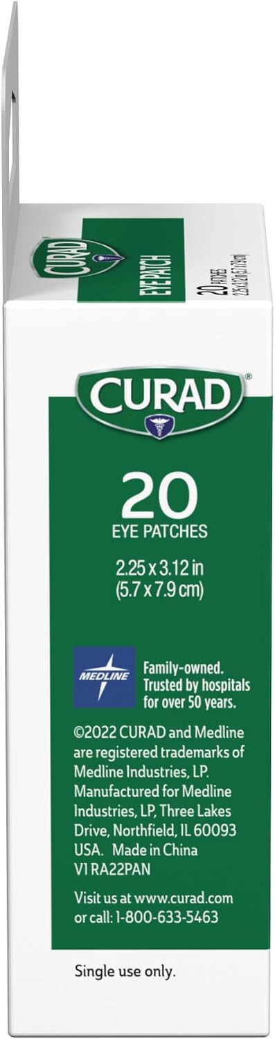 Curad Eye Patch, Non-Woven (Paper), 2 1/4 Inches X 3 1/8, Inches, 20 Count