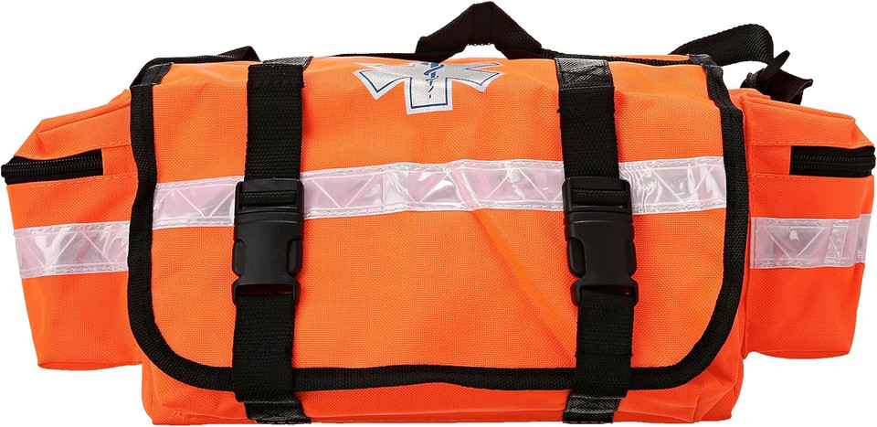Dealmed First Responder Trauma Bag  Medium Medic First Responder Trauma Bag, Easy To Carry, Orange Medical Trauma Bag