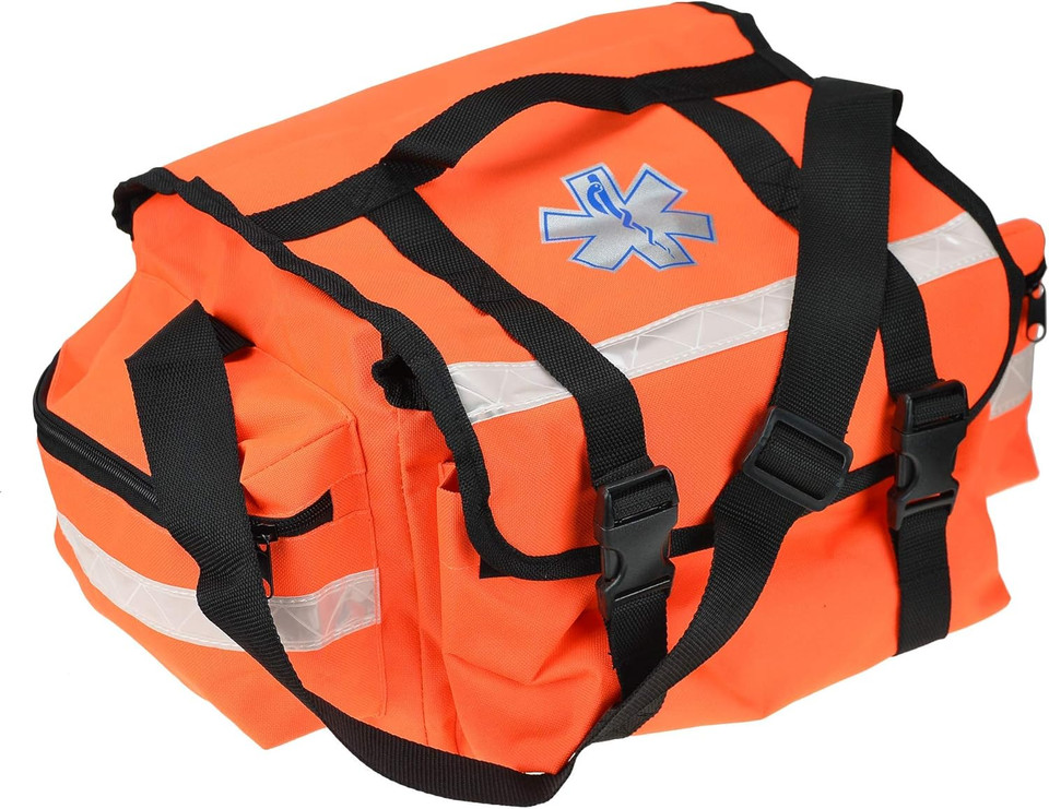 Dealmed First Responder Trauma Bag  Medium Medic First Responder Trauma Bag, Easy To Carry, Orange Medical Trauma Bag