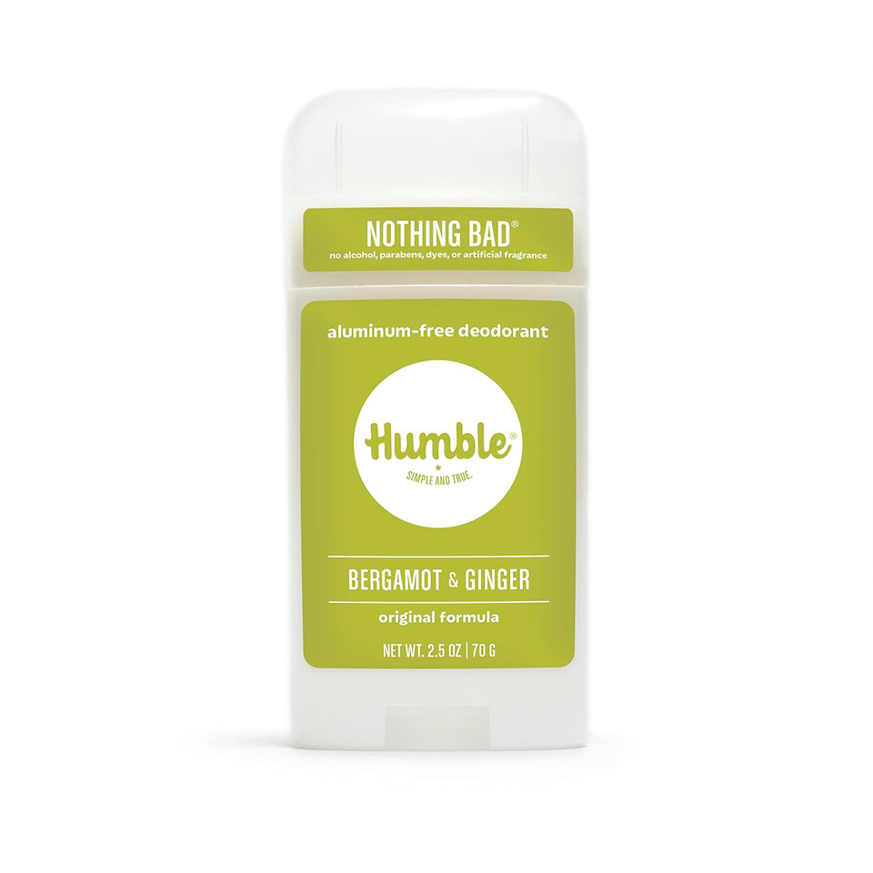 HUMBLE BRANDS Original Formula Aluminum-free Deodorant. Long Lasting Odor Control with Baking Soda and Essential Oils, Bergamot and Ginger, Pack of 12.5 Ounce (Pack of 1)