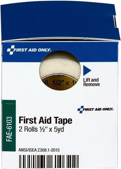 First Aid Only Fae-6103 Smartcompliance Refill Medical Tape For Gauze Pads, 1/2 By 5 Yd (2 Per Box)