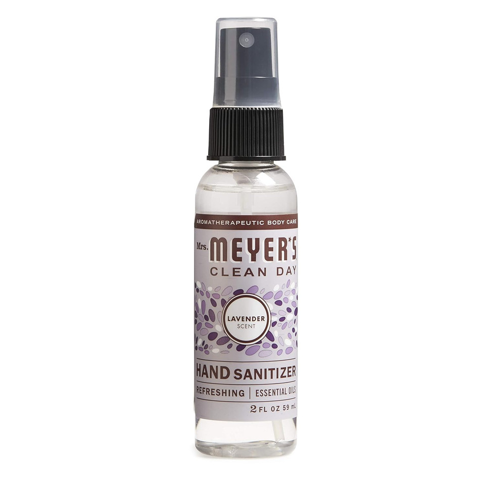 Mrs. Meyer'S Clean Day Antibacterial Hand Sanitizer Spray, Travel Size, Removes 99.9% Of Bacteria, Lavender Scent, 2 Oz