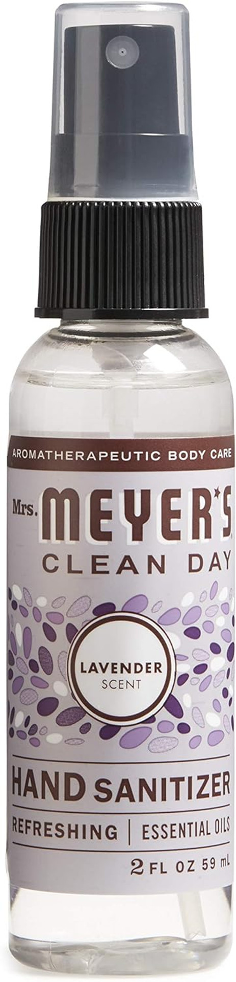 Mrs. Meyer'S Clean Day Antibacterial Hand Sanitizer Spray, Travel Size, Removes 99.9% Of Bacteria, Lavender Scent, 2 Oz