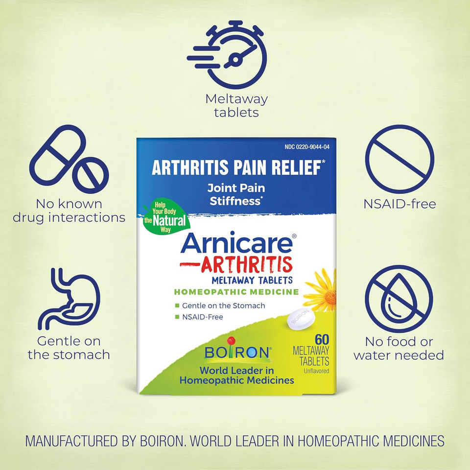 Boiron Arnicare Arthritis Tablets For Arthritis Pain Relief, Joint Soreness, And Rheumatic Pain - 120 Count