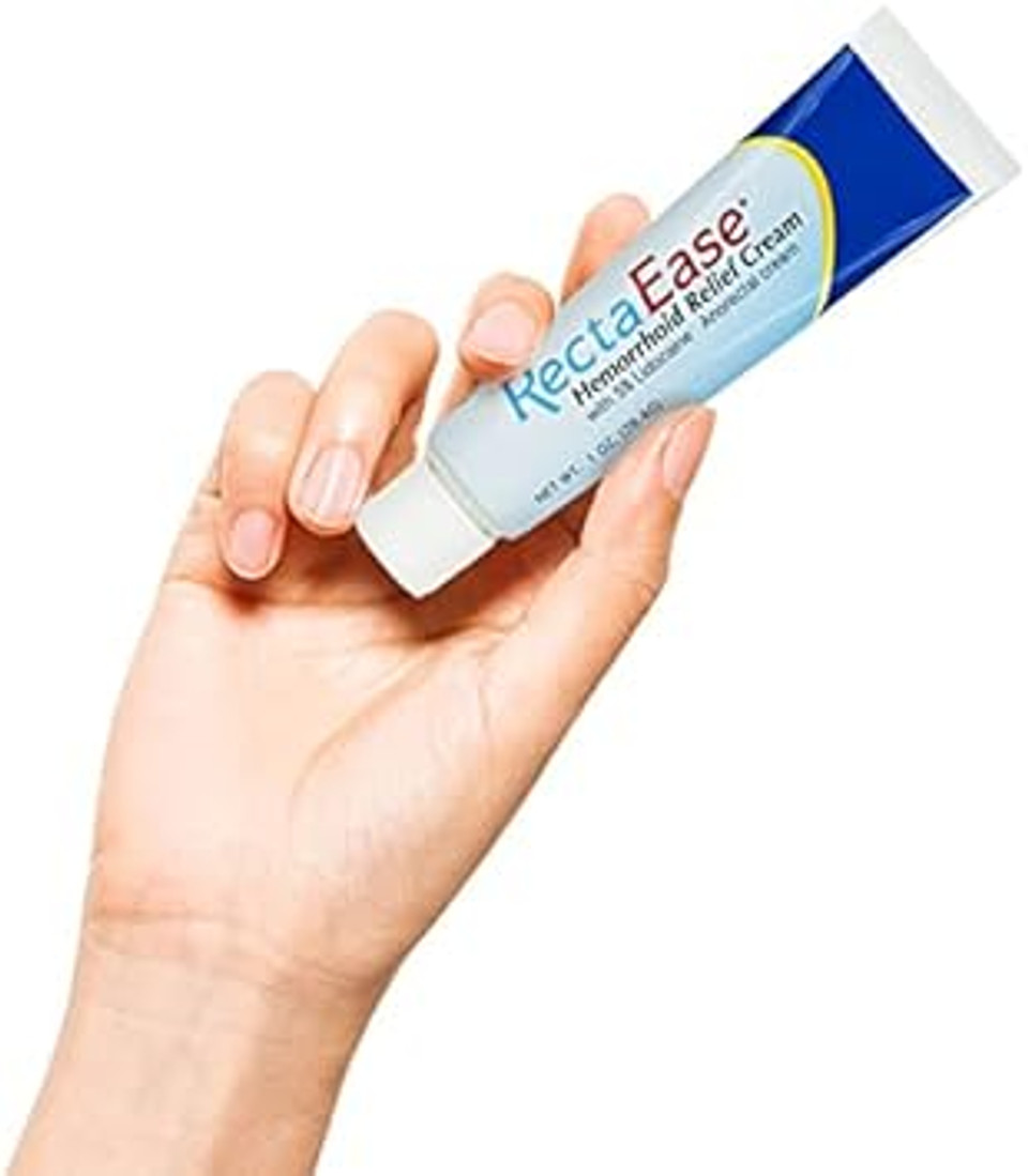Globe (3 Pack) Rectaease 5% Lidocaine Hemorrhoid Relief Cream 1 Oz Tube, Anorectal Cream, Rapid Numbing Relief, Hemorrhoid Treatment From Itch And Burn