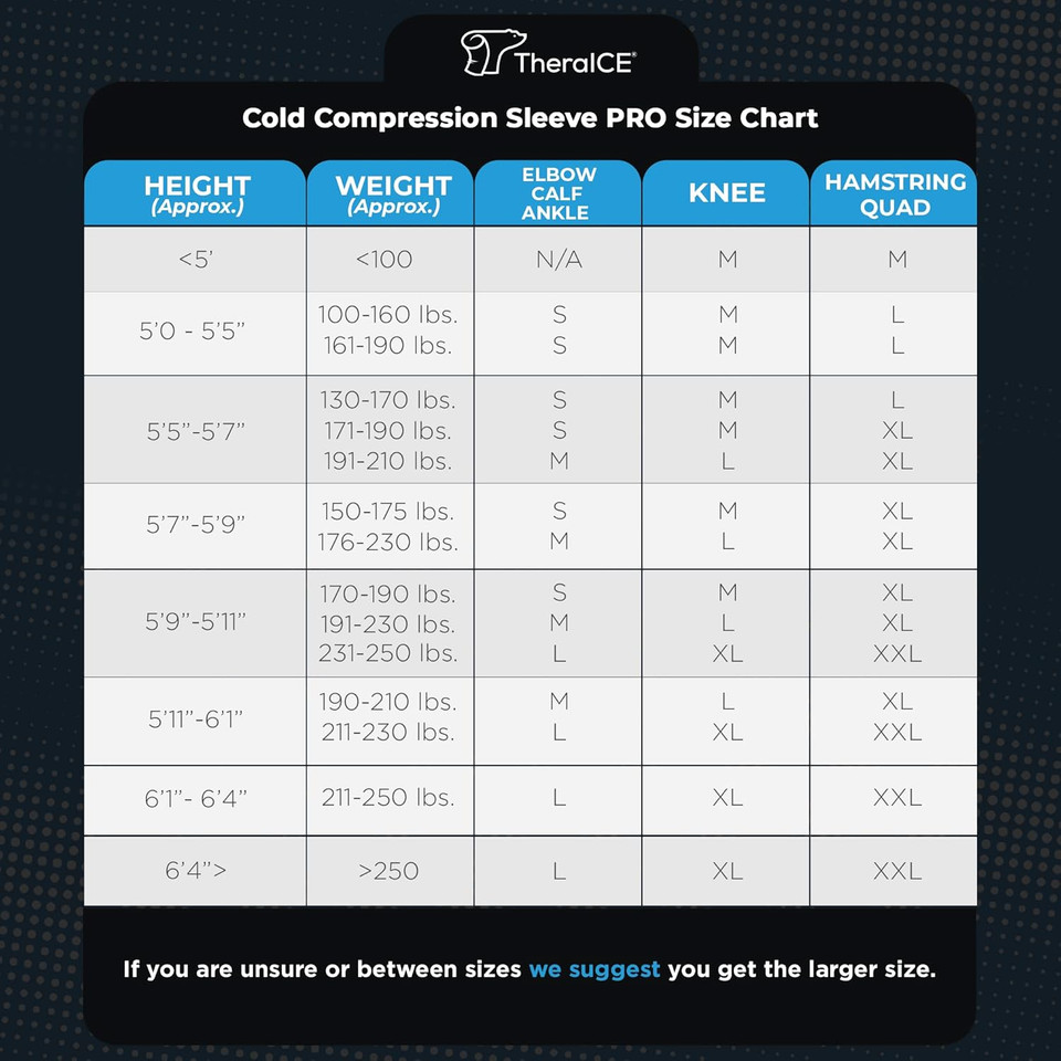 Theraice Elbow Ice Pack Pro Compression Sleeve, Reusable Gel Cold Packs Brace For Knee, Shin Splints, Calf Strain, Flexible Cold Wrap Recovery, Focuszone Technology For Extra Cooling & Pressure (S)