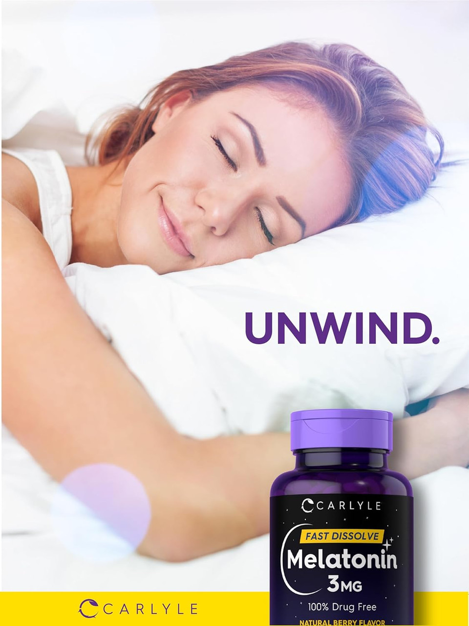 Carlyle Melatonin 3Mg Fast Dissolve Tablets | 250 Count | Low Dose And Drug Free | Vegan, Non-Gmo, Gluten Free Carlyle Melatonin 3Mg Fast Dissolve Tablets | 250 Count | Low Dose And Drug Free | Vegan, Non-Gmo, Gluten Free