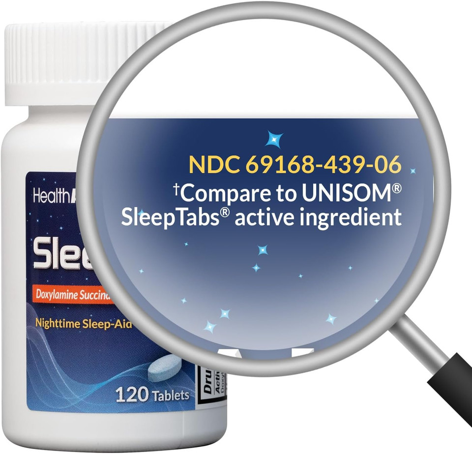 Healtha2Zã¢Â® Sleep Aid | Doxylamine Succinate 25Mg | Non Habit-Forming (120 Counts (Pack Of 1))