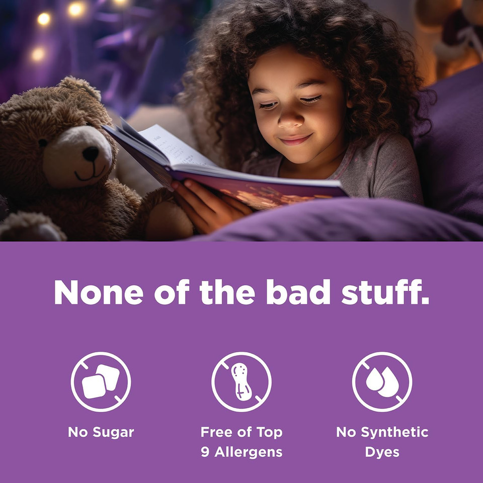 Hyland'S Kids - Melatonin-Free Organic Sleep Calm + Immunity Liquid, Sugar-Free, Promotes Sleep & Supports Immune Health, Ages 2+, Grape Flavor, 4 Fl. Oz