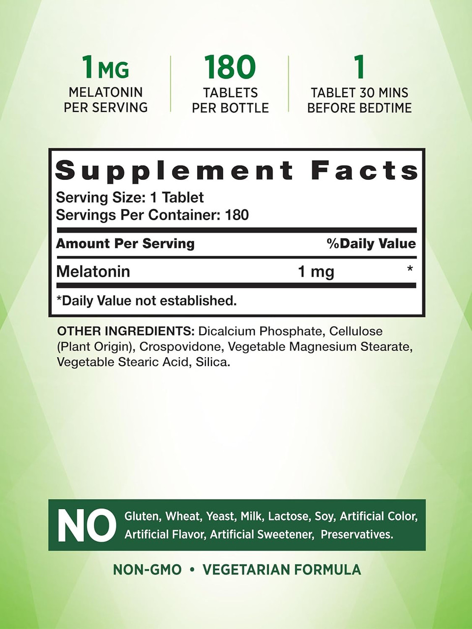 Nature'S Truth Melatonin 1 Mg | 180 Tablets | Vegetarian, Non-Gmo And Gluten Free Supplement Nature'S Truth Melatonin 1 Mg | 180 Tablets | Vegetarian, Non-Gmo And Gluten Free Supplement