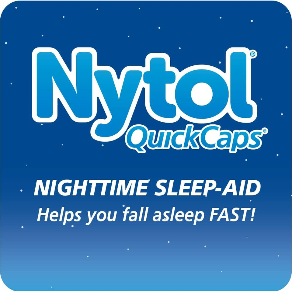 Nytol Quick Caps Nighttime Sleep Aid, Helps You Fall Asleep Fast, 32 Caplets