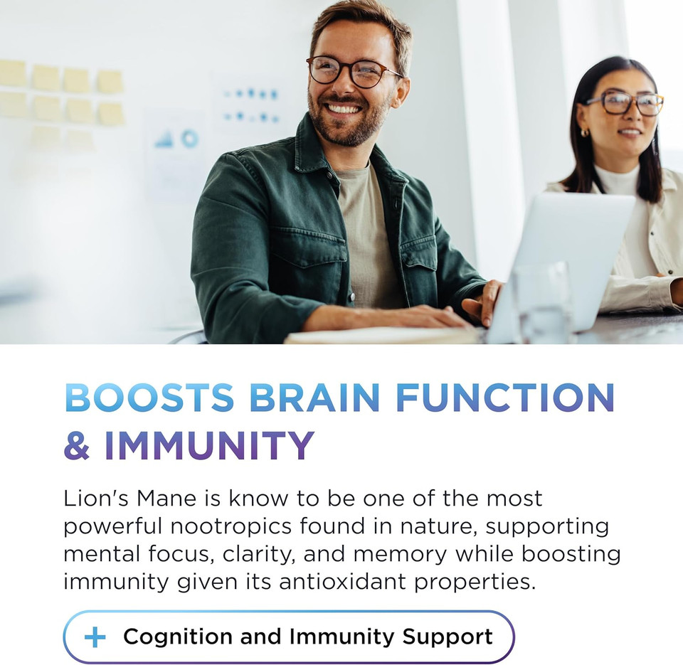 Dr. Emil Nutrition 2100Mg Organic Lions Mane Supplement Capsules - Focus, Mental Clarity & Cognition - Nootropic Lion'S Mane Mushroom Supplement With Organic Lions Mane