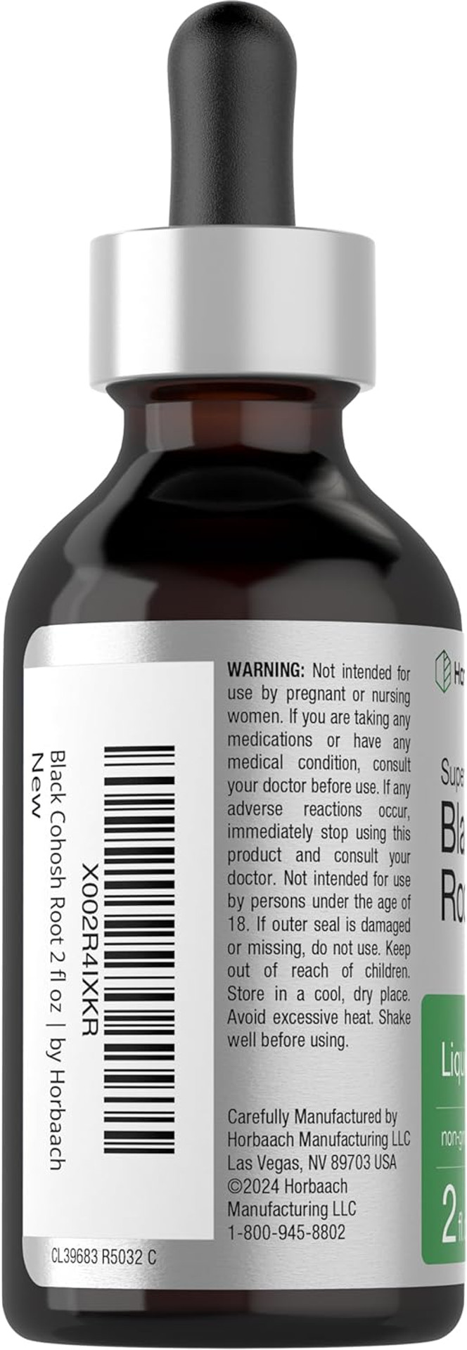 Horbã£Â¤Ach Black Cohosh Root Tincture | 2 Fl Oz | Vegetarian Liquid Extract | Non-Gmo, Gluten Free Herbal Supplement