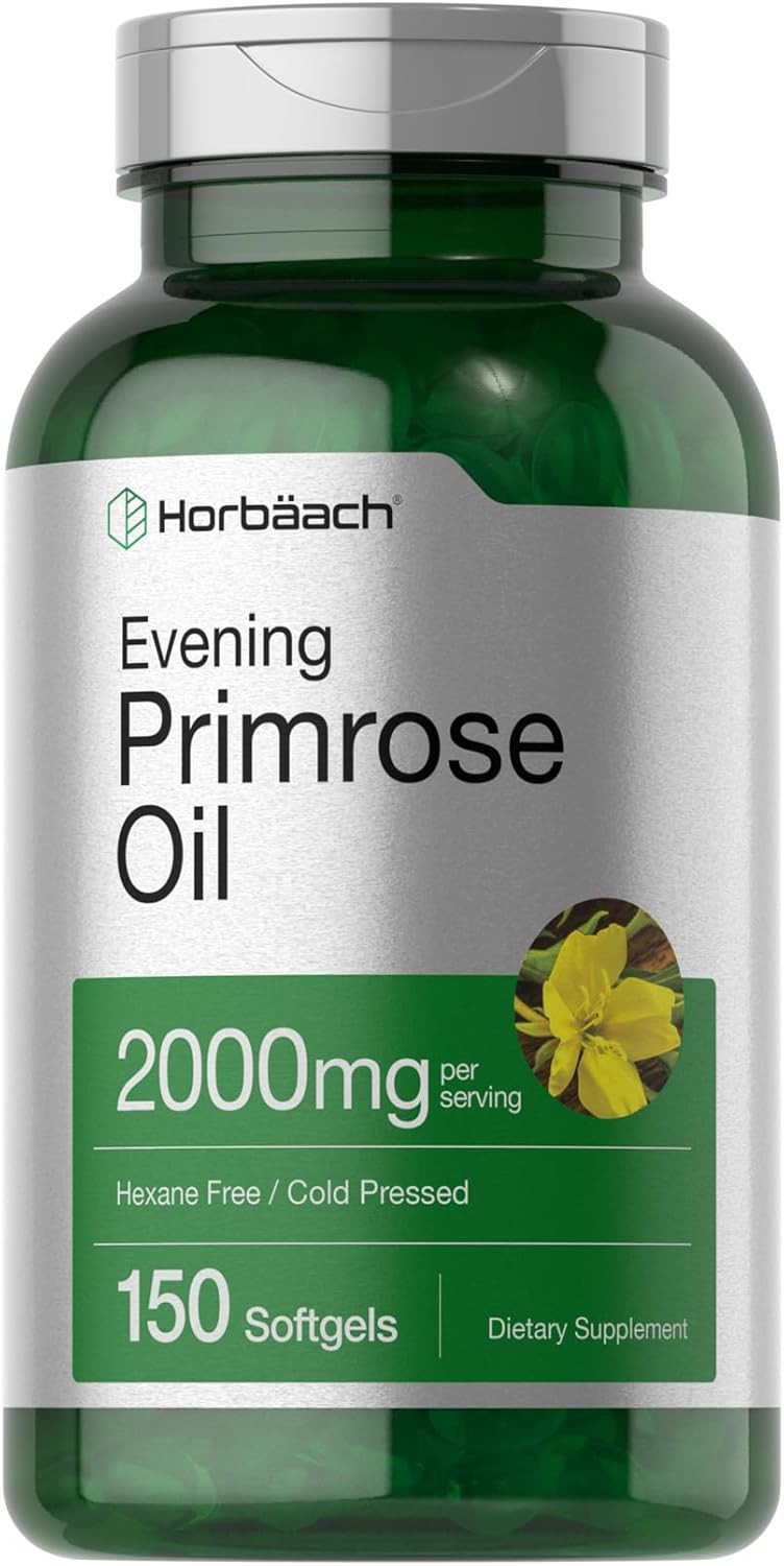 Horbã£Â¤Ach Evening Primrose Oil Capsules 2000Mg | 150 Softgels | Hexane And Solvent Free Pills | Cold Pressed Supplement With Gla | Non-Gmo, Gluten Free