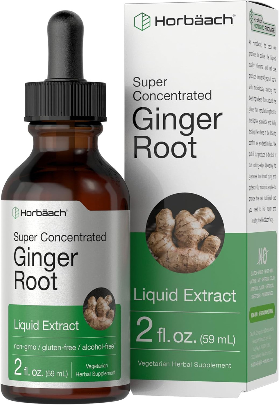 Horbã£Â¤Ach Ginger Root Extract Liquid | 2 Oz | Alcohol Free Supplement | Super Concentrated | Vegetarian, Non-Gmo, Gluten Free