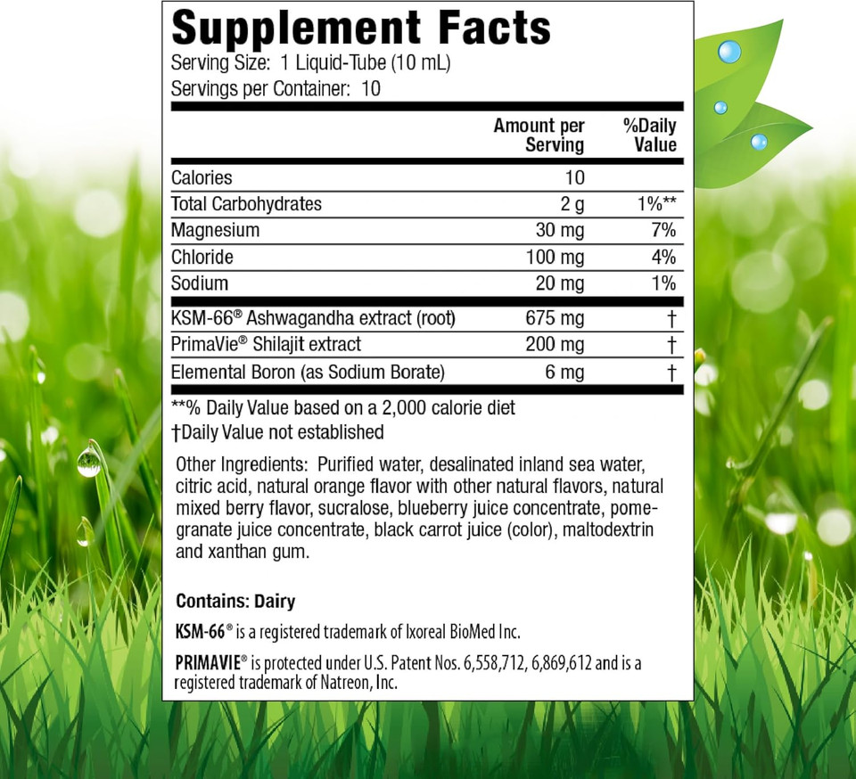 Irwin Naturals Liquid Quick-Delivery Ashwagandha Mind & Body - 10 Liquid-Tubes - Boosts Physical & Mental Performance - One-Per-Day Berry-Citrus Flavored Drink Mix