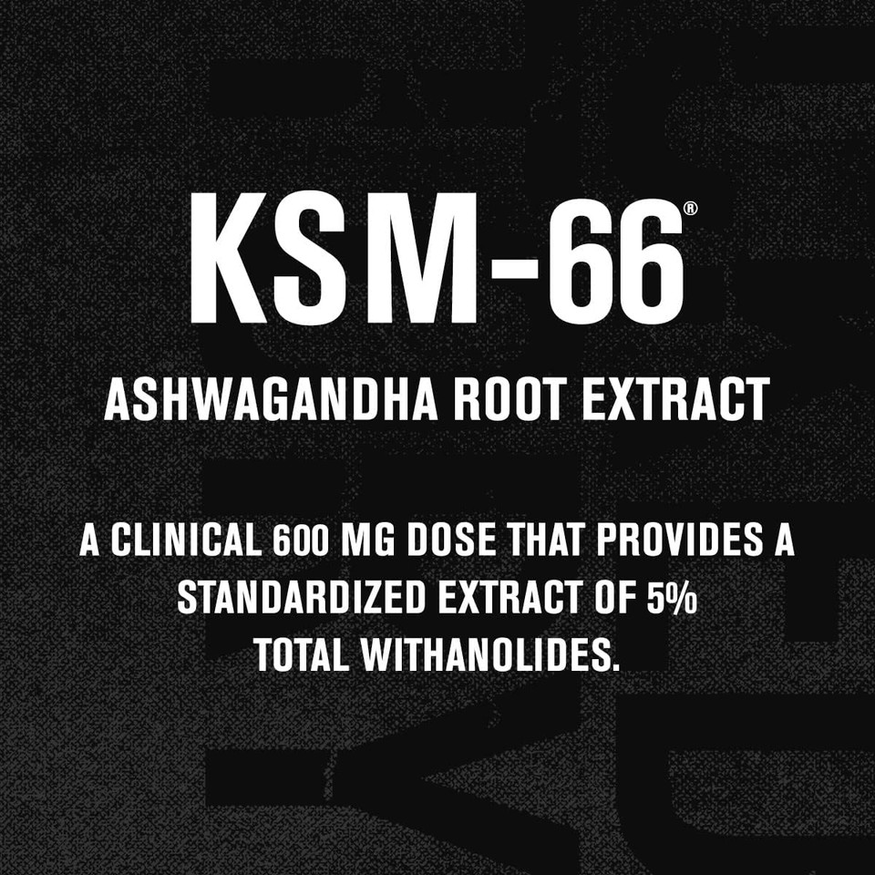 Jacked Factory Ashwagandha Root Extract (Ksm-66 Ashwagandha) W/ 5% Withanolides - Supplement For Natural Stress Relief, Cognitive Function, Vitality, And Mood Support - 60 Veggie Capsules