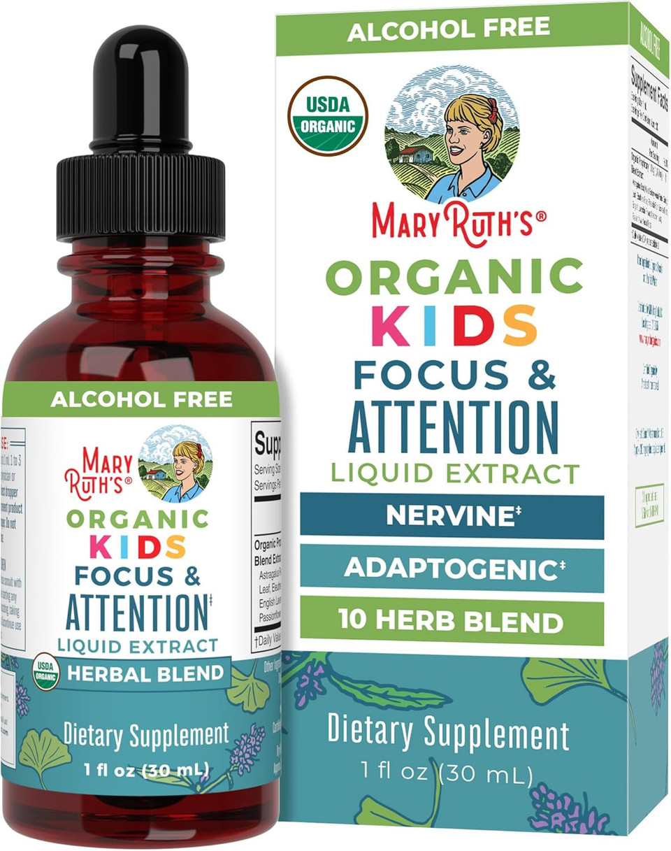 Maryruth Organics Kids Brain Supplements For Memory And Focus, Usda Organic Drops With Ginkgo Biloba, Rhodiola Root & Licorice Root, Focus & Attention, Calm, Vegan, Non-Gmo, Gluten Free, 30 Servings Maryruth Organics Kids Brain Supplements For Memory And Focus, Usda Organic Drops With Ginkgo Biloba, Rhodiola Root & Licorice Root, Focus & Attention, Calm, Vegan, Non-Gmo, Gluten Free, 30 Servings