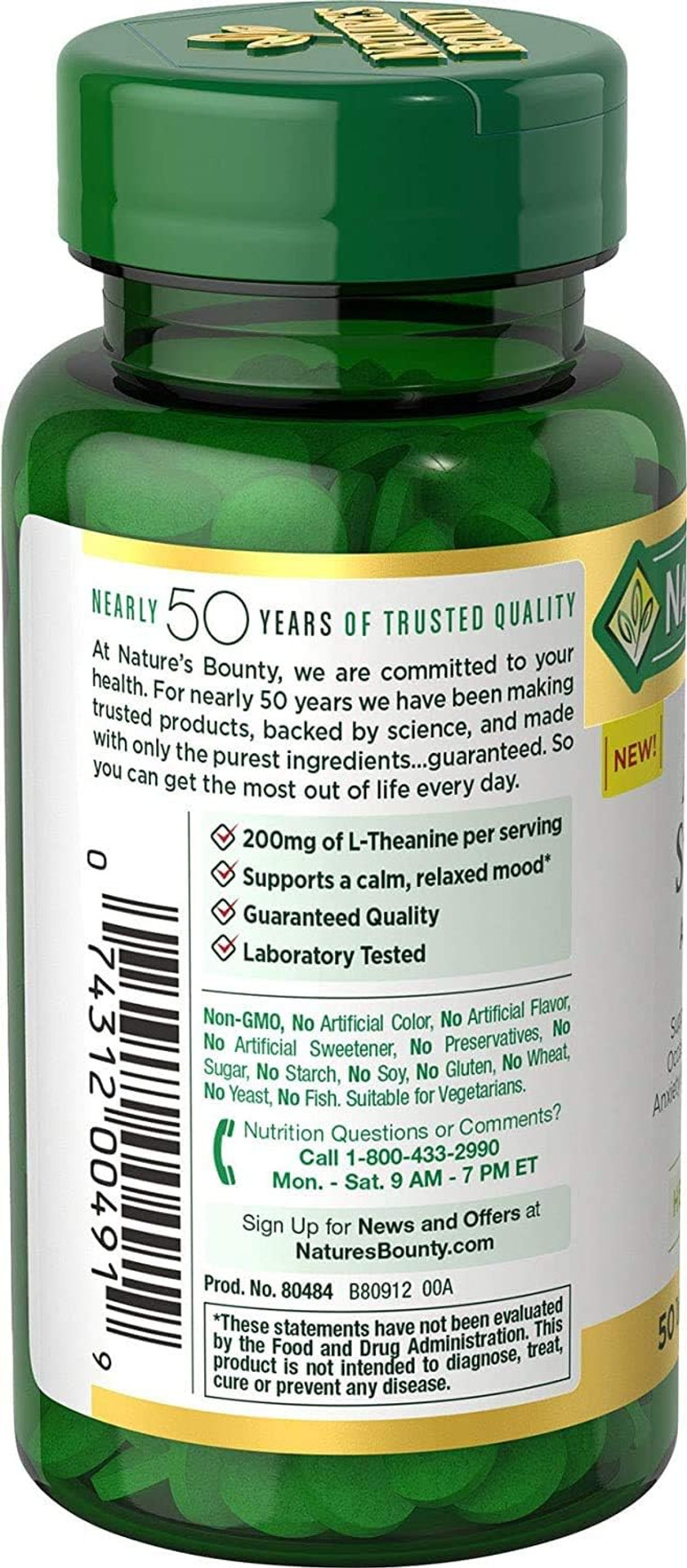 Nature'S Bounty Anxiety & Stress Relief Ashwagandha Ksm-66 Tablets, 50 Count