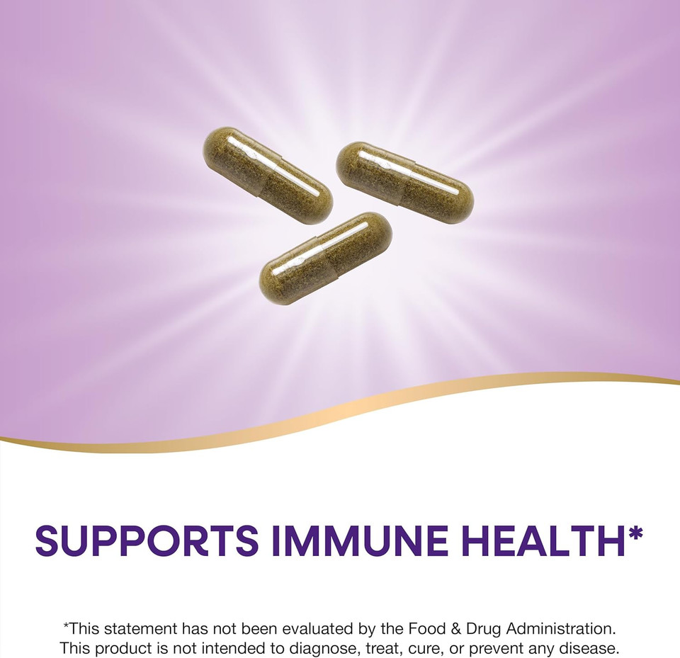 Nature'S Way Echinacea Purpurea Herb, Immune Support*, 1,200 Mg Per 3- Capsule Serving, Non-Gmo Project Verified, Vegan, 180 Capsules (Packaging May Vary)