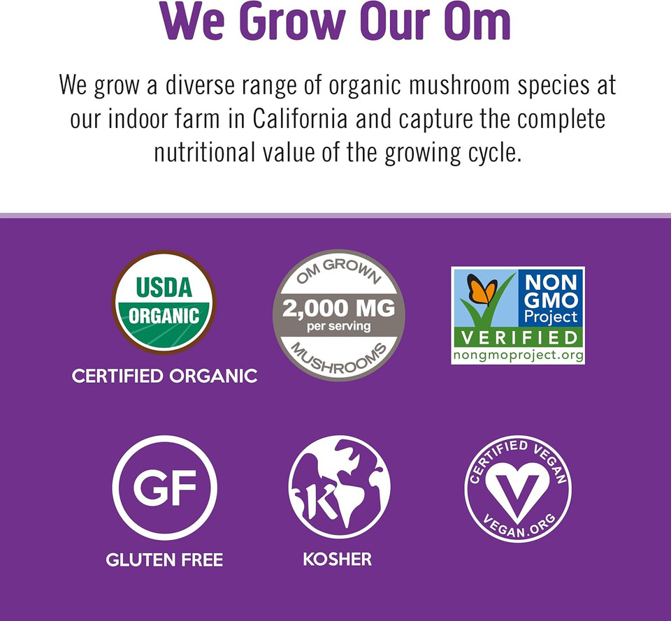 Om Mushroom Superfood Hot Chocolate Blend Mushroom Powder, Single Serve, 10 Count, Dutch Cocoa, 2G Of Sugar, 25 Calories, Lion'S Mane, Reishi, Chaga, Turkey Tail, Focus And Stress Support Om Mushroom Superfood Hot Chocolate Blend Mushroom Powder, Single Serve, 10 Count, Dutch Cocoa, 2G Of Sugar, 25 Calories, Lion'S Mane, Reishi, Chaga, Turkey Tail, Focus And Stress Support
