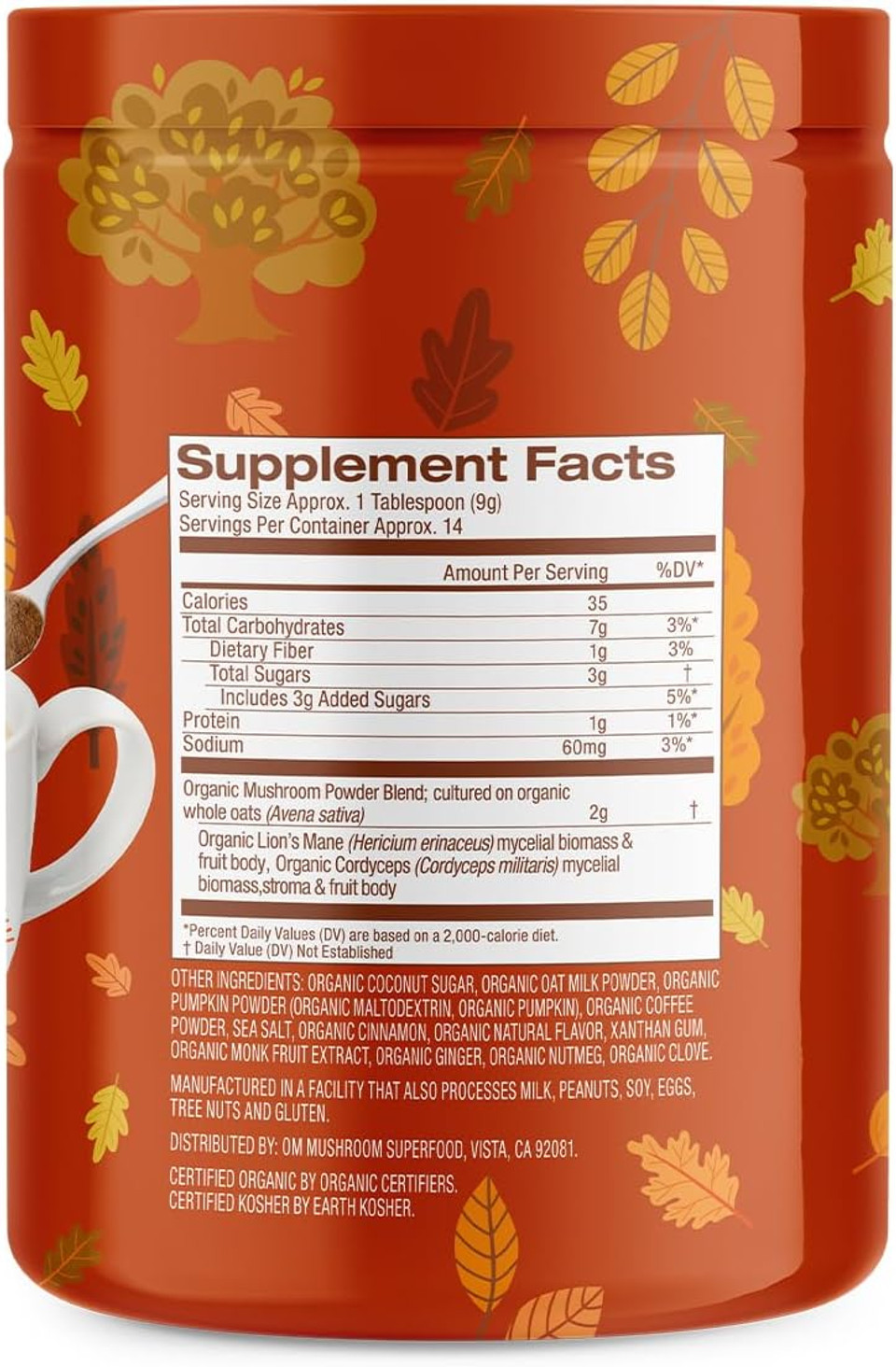 Om Mushroom Superfood Matcha Latte Blend Mushroom Powder, 8.47 Ounce Canister, 30 Servings, Green Tea, Lion'S Mane, Reishi, Chaga, Turkey Tail, Focus & Stress Support Supplement Om Mushroom Superfood Matcha Latte Blend Mushroom Powder, 8.47 Ounce Canister, 30 Servings, Green Tea, Lion'S Mane, Reishi, Chaga, Turkey Tail, Focus & Stress Support Supplement
