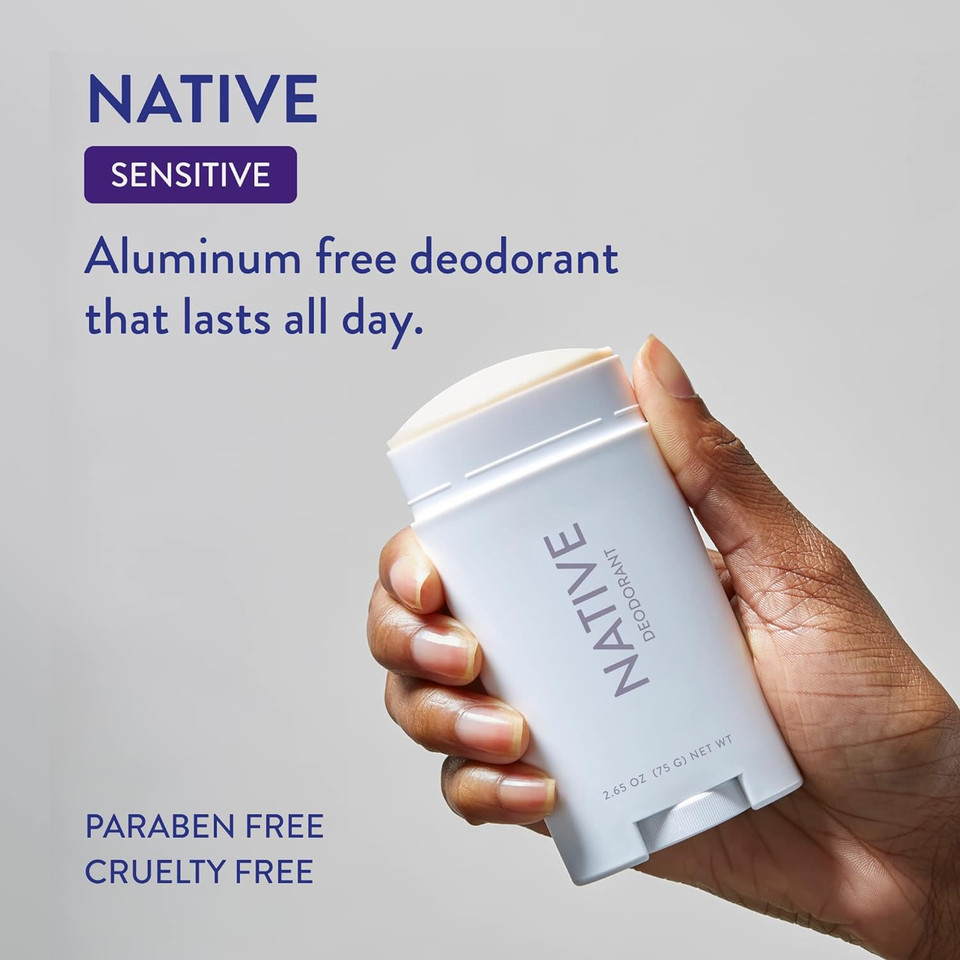 Native Sensitive Deodorant | Natural Deodorant For Women And Men, Aluminum Free, Baking Soda Free, Phthalate Free, Talc Free, Coconut Oil And Shea Butter | Cotton & Lily (Sensitive)