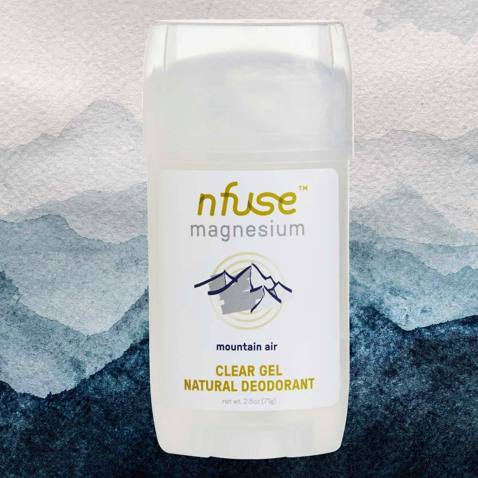 Nfuse Natural Magnesium Gel Deodorant - Pure Usp Grade Magnesium Chloride - Free Of Aluminum, Parabens & Baking Soda - Mountain Air