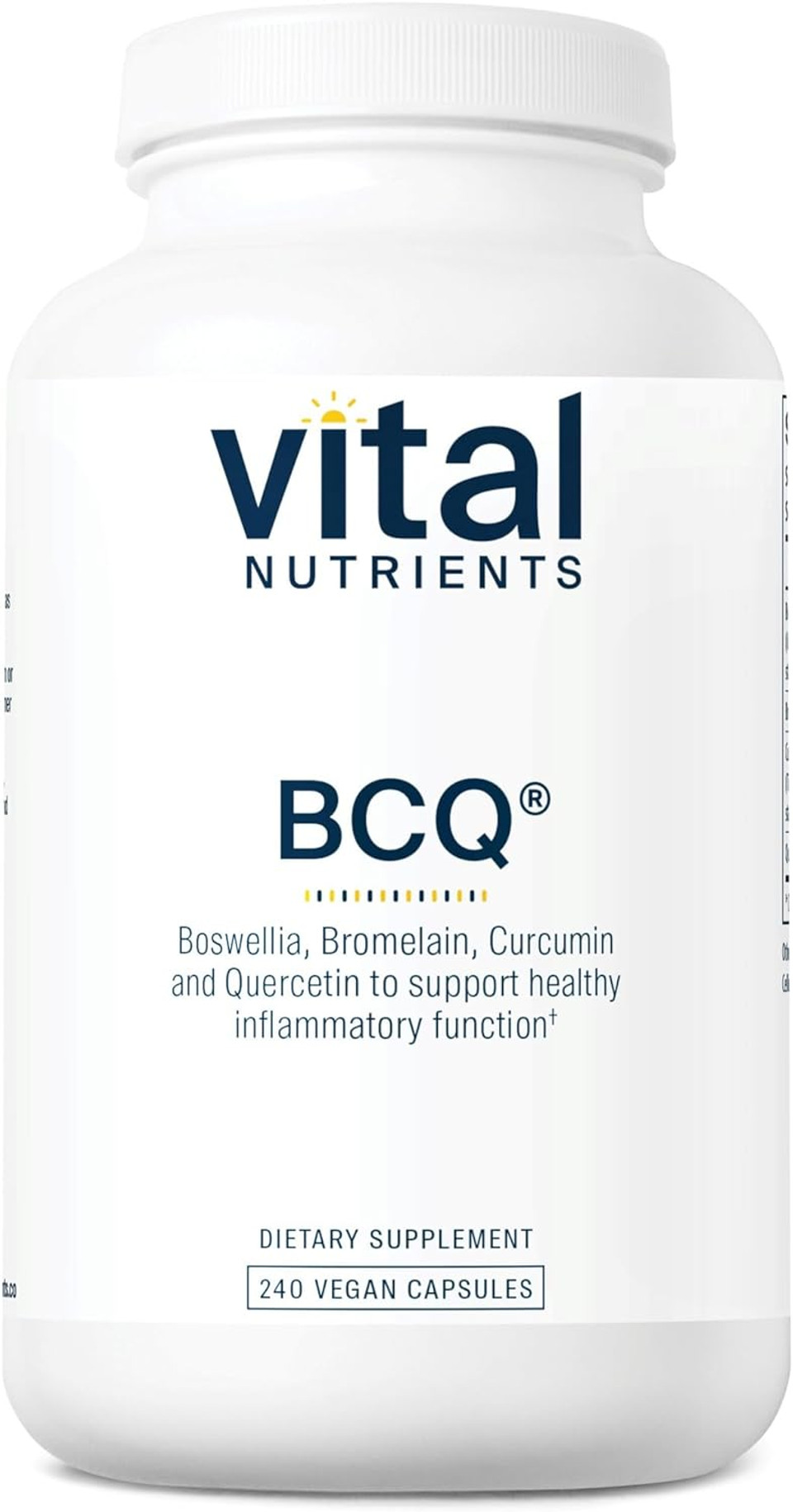 Vital Nutrients Bcq | Vegan Boswellia, Bromelain, Curcumin & Quercetin Supplement | Joint Support Supplement | Supports Sinus & Digestive Health | Gluten, Dairy, Soy Free | 60 Capsules