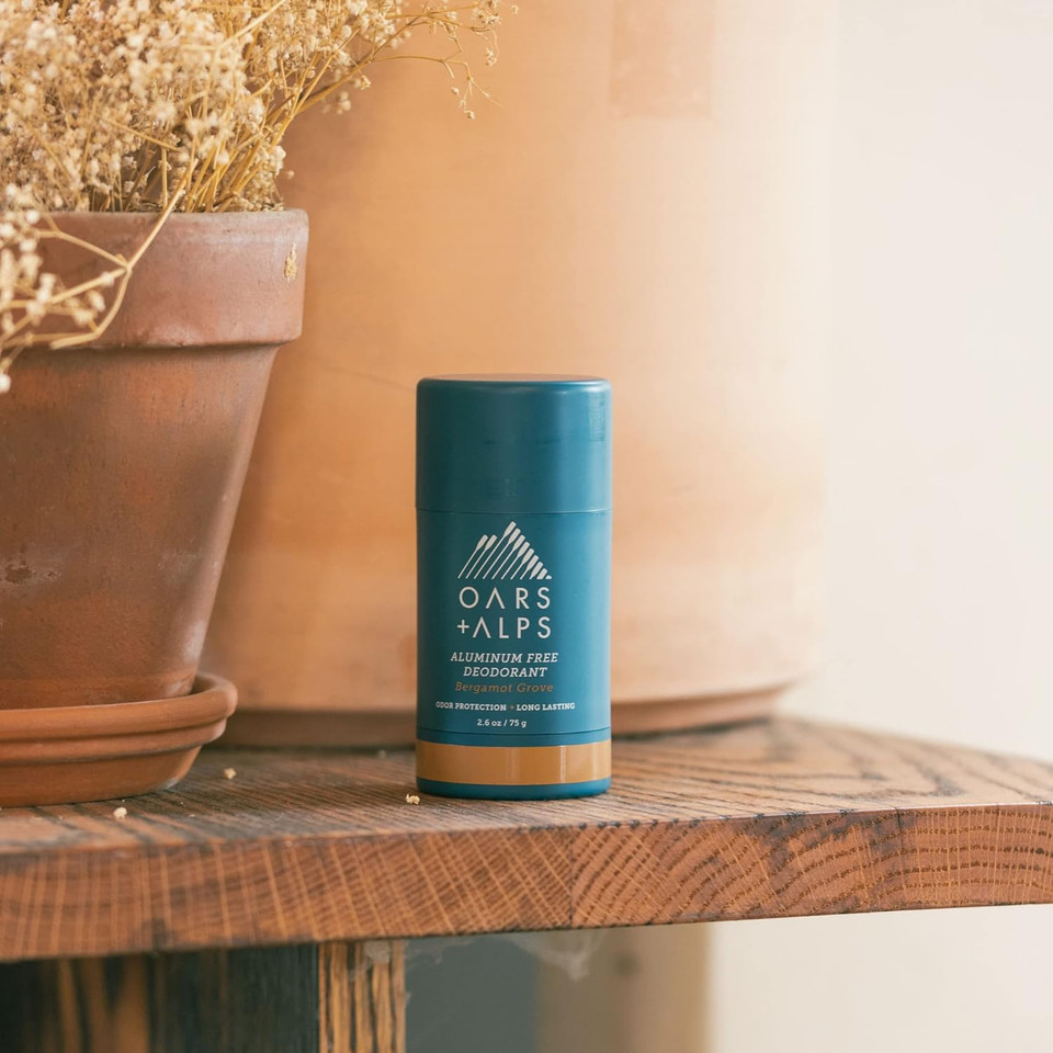 Oars + Alps Aluminum Free Deodorant For Men And Women, Dermatologist Tested And Made With Clean Ingredients, Travel Size, Bergamot Grove, 1 Pack, 2.6 Oz2.6 Ounce (Pack Of 1)