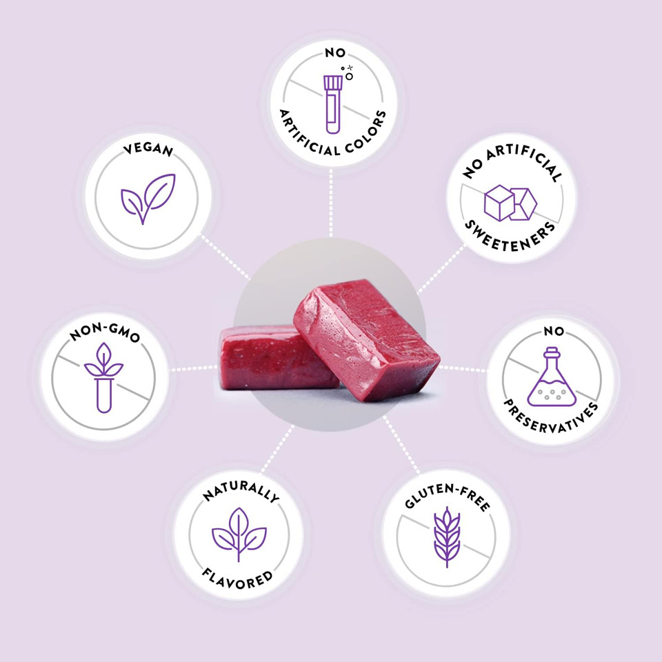 Humann Supergrapes Chews Supplement  With 100Mg Coq10 And Grape Seed Extract  From The Makers Of Superbeets - Grape Flavor Chew, 60 Count