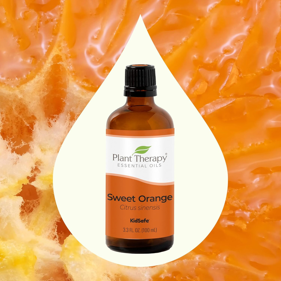 Plant Therapy Sweet Orange Essential Oil 100% Pure, Undiluted, Natural Aromatherapy, Therapeutic Grade 100 Ml (3.3 Oz)