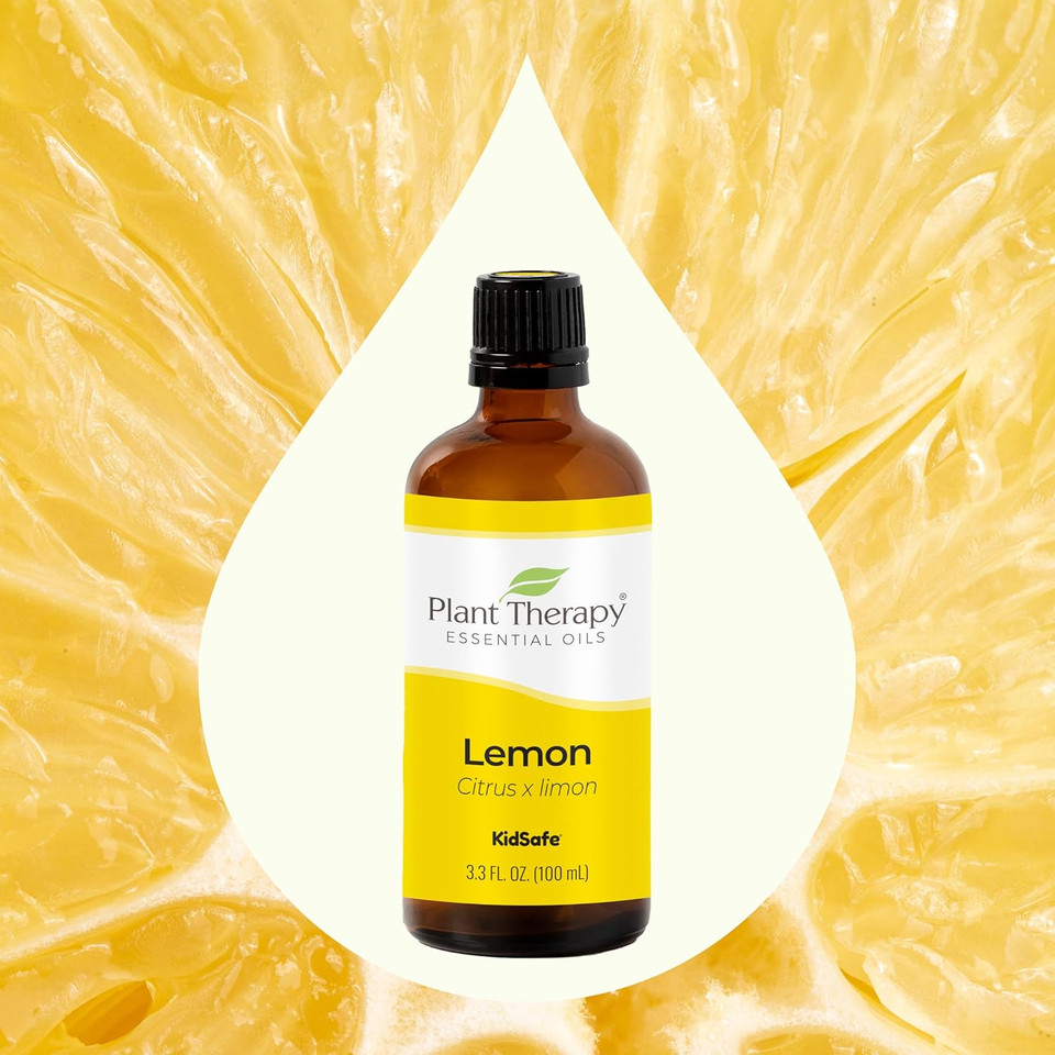 Plant Therapy Lemon Essential Oil 100 Ml (3.3 Oz) 100% Pure, Undiluted, Natural Aromatherapy, Therapeutic Grade
