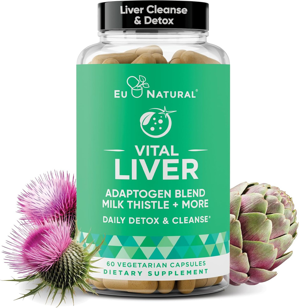 Vital Liver Cleanse Detox & Repair  9-In-1 Liver Support Supplement  Milk Thistle, Artichoke Extract, Turmeric, Adaptogens  Optimal Liver Function And Digestive Health  60 Vegetarian Soft Capsules