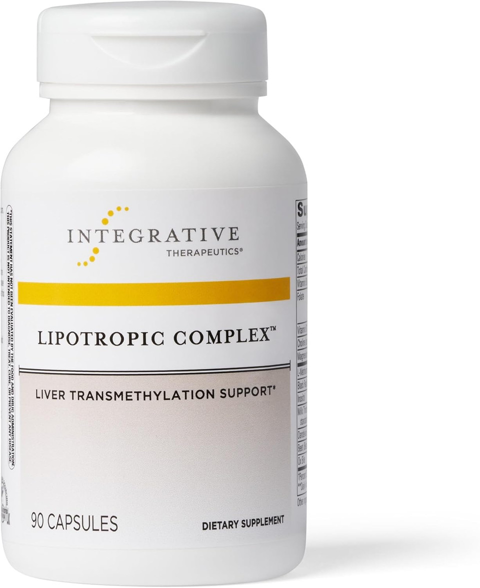 Integrative Therapeutics Lipotropic Complex - Liver Support With Milk Thistle, Vitamin B12, Bile Salts & Dandelion Root Extract* - Gluten-Free & Dairy-Free Liver Health Supplement* - 90 Capsules