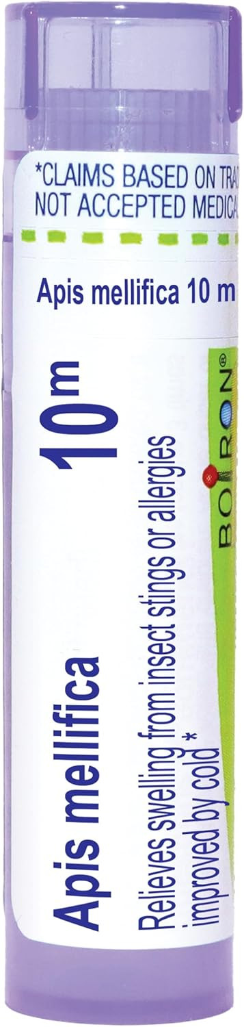 Boiron Apis Mellifica 10M For Swelling From Insect Stings Or Allergies - 80 Pellets