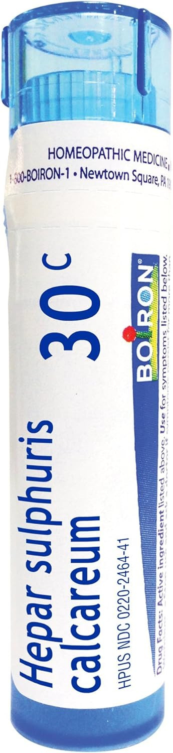 Boiron Hepar Sulphuris Calcareum 30, 80 Pellets, Homeopathic Medicine For Cough (Pack Of 1)