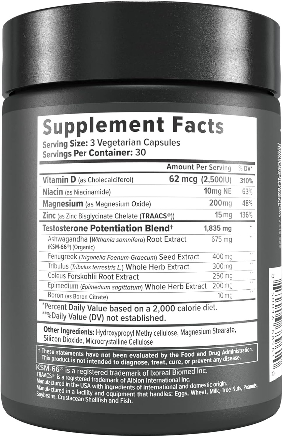 Innosupps : T-Drive | Testosterone Booster | Amplify Muscle Growth | Ksm-66 Ashwagandha, Boron, Fenugreek | 90 Capsules
