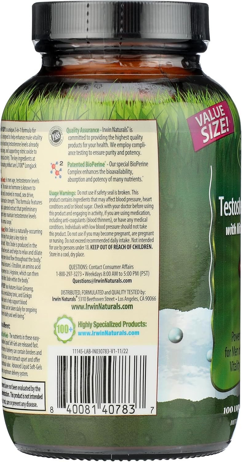 Irwin Naturals Testosterone Up Red 100 Sgels