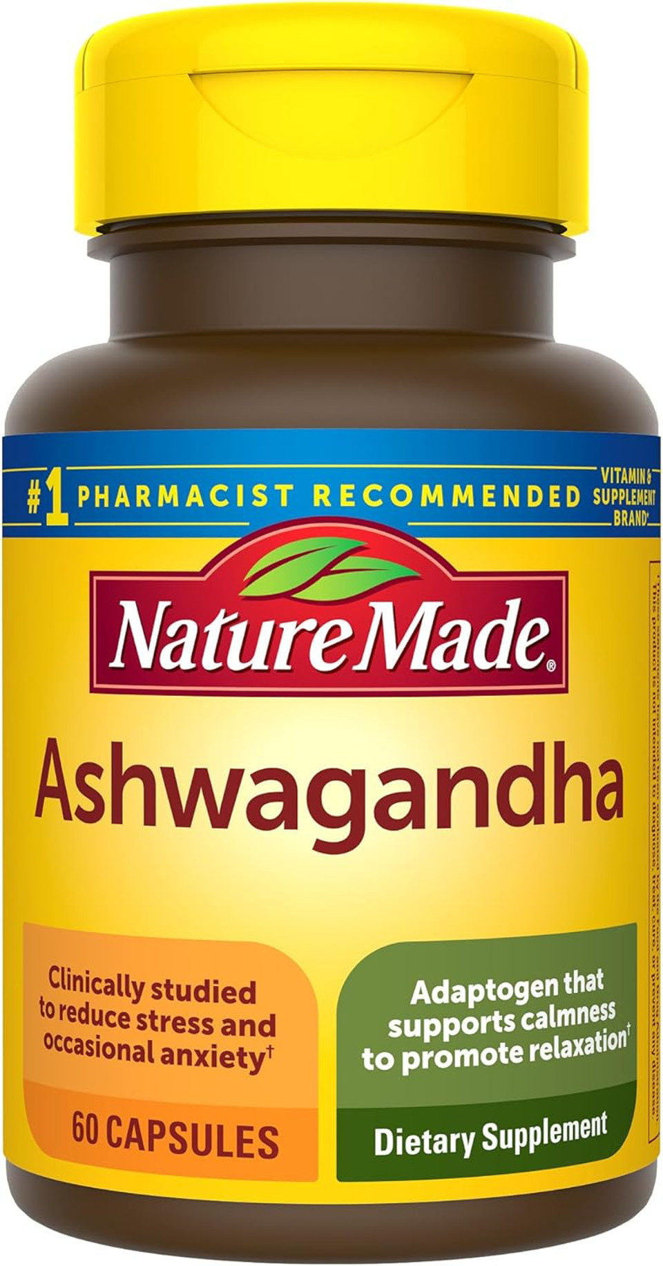 Nature Made Ashwagandha Capsules 125Mg For Stress Support, 60 Capsules, 60 Day Supply Nature Made Ashwagandha Capsules 125Mg For Stress Support, 60 Capsules, 60 Day Supply