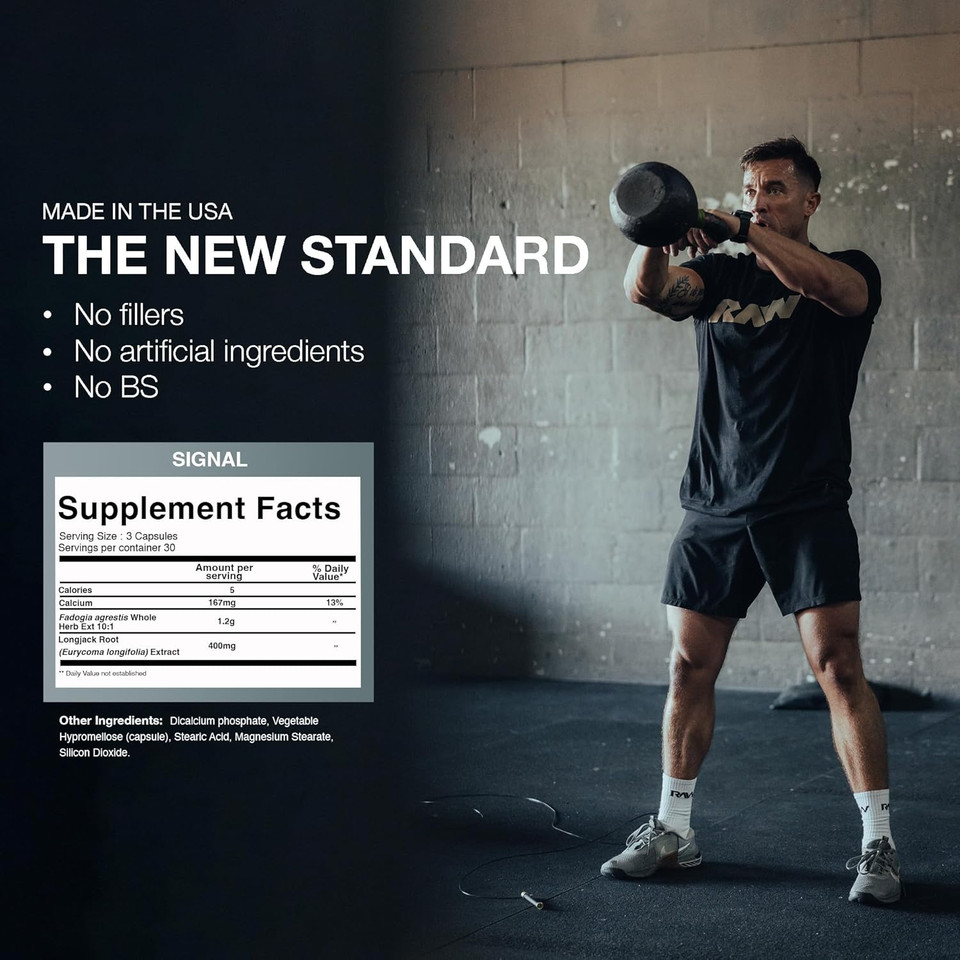 Raw Signal Fadogia Agrestis & Tongkat Ali Supplement, 90 Capsules - Tongkat Ali For Men With (Longjack Root Extract) & Fadogia Agrestis - Maximize & Boost Male Performance