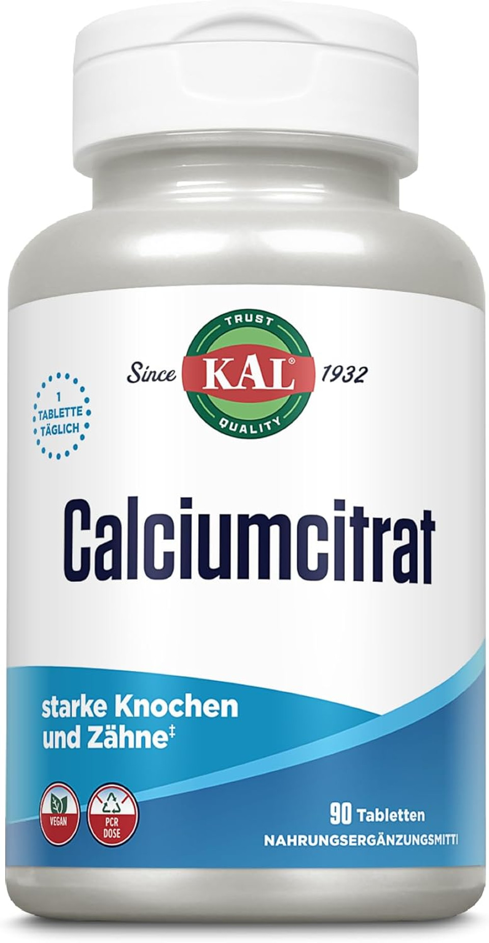 Kal Calcium Citrate, 1000 Mg, 90 Tabs
