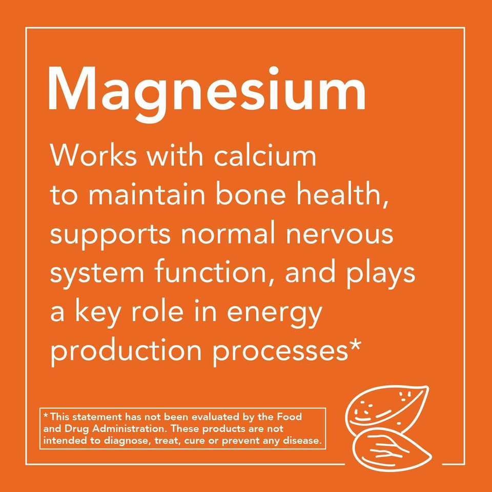 Now Supplements, Magnesium Citrate, Enzyme Function*, Nervous System Support*, 120 Veg Capsules