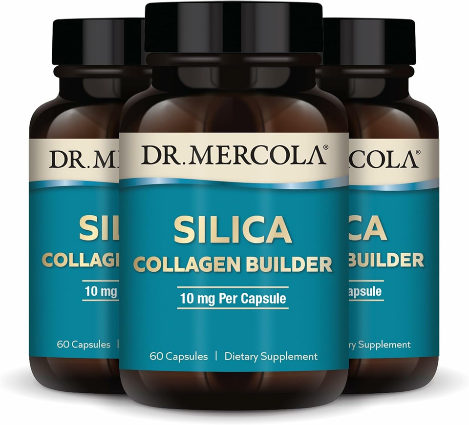 Dr. Mercola Silica Collagen Builder, 90 Servings (180 Capsules), Dietary Supplement, Skin Support And Bone And Joint Comfort, Non-Gmo