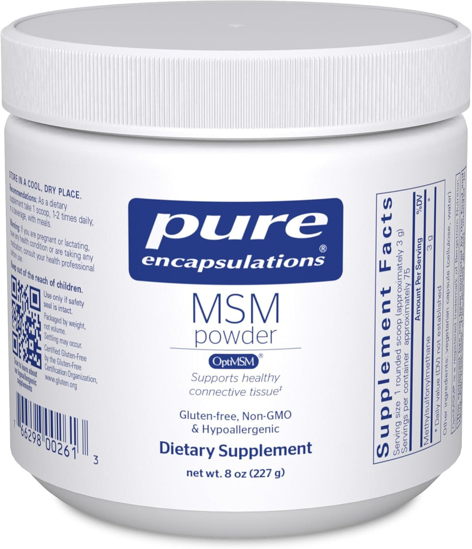 Pure Encapsulations Msm Powder | Hypoallergenic Supplement Supports Joint, Immune, And Respiratory Health | 8 Ounces