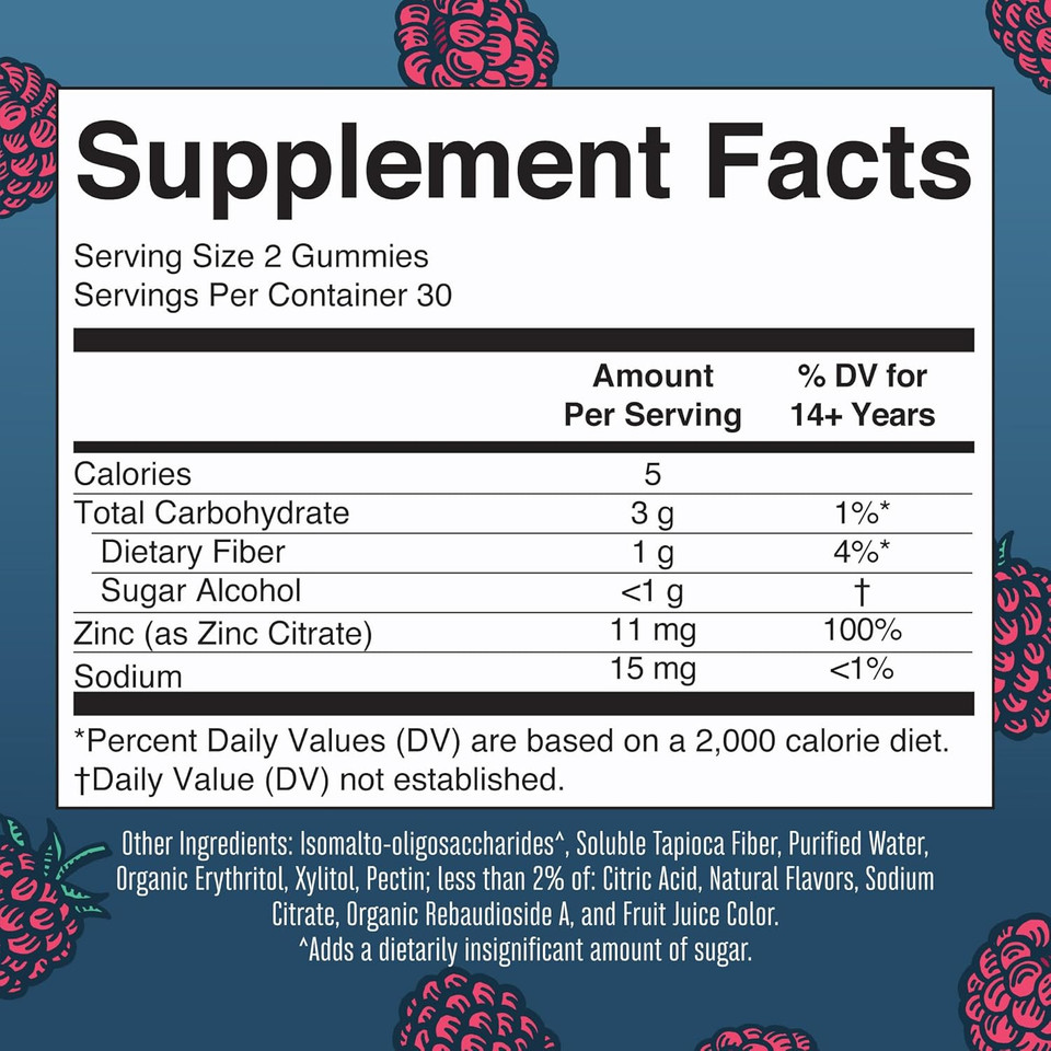 Zinc Gummies By Maryruth'S | Zinc Supplements | Immune Support Supplement | Essential Mineral | Pectin Based | Overall Health & Wellness | Ages 14 & Up | Vegan | Non Gmo | 30 Servings