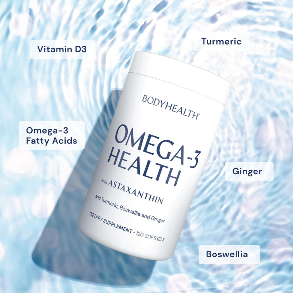 Bodyhealth Omega 3 Health (120 Soft Gels), Fish Oil Supplement, Heart Health, Brain Health, Fish Oil Pills, Omega 3 Fatty Acid Supplements, Omega 3 Fish Oil Vitamins, 2 Month Supply