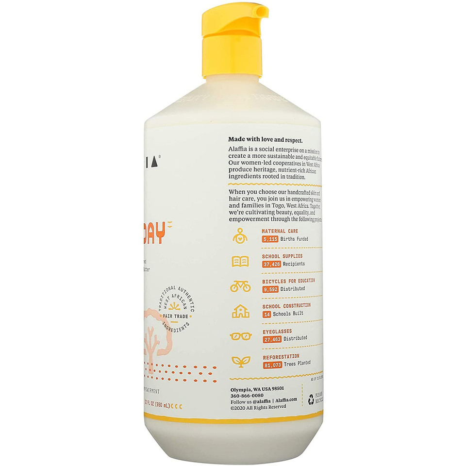Alaffia Everyday Shea Conditioner, Moisturizes, Restores And Protects. Made With Fair Trade Shea Butter, Cruelty Free, No Parabens, Vegan, Unscented 32 Fl Oz32.00 Fl Oz (Pack Of 1) Alaffia Everyday Shea Conditioner, Moisturizes, Restores And Protects. Made With Fair Trade Shea Butter, Cruelty Free, No Parabens, Vegan, Unscented 32 Fl Oz32.00 Fl Oz (Pack Of 1)
