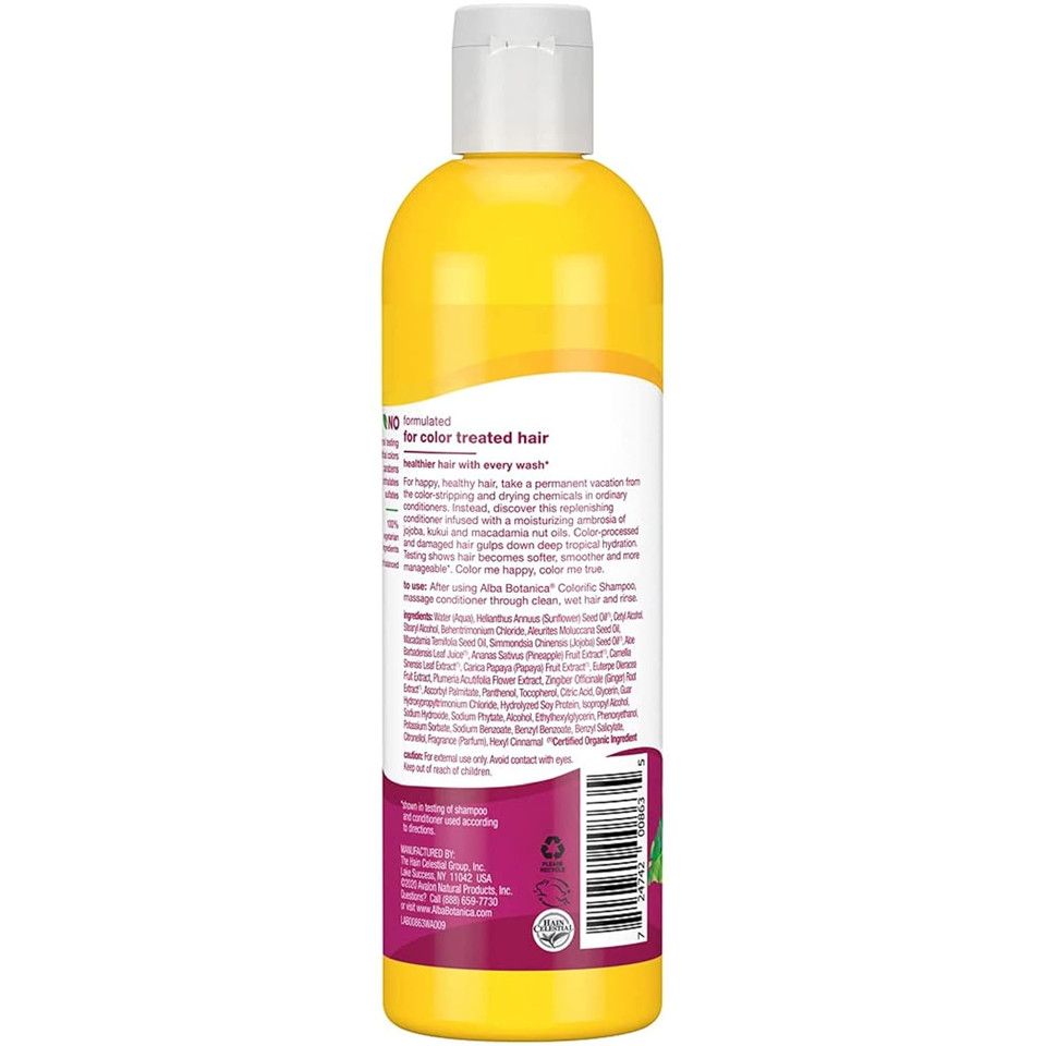 Alba Botanica Colorific Conditioner, Plumeria, 12 Oz12 Ounce (Pack Of 1)