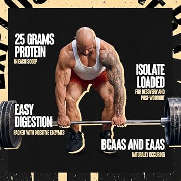 Animal Whey Isolate Protein Powder - Loaded For Pre & Post Workout Muscle Builder And Recovery With Digestive Enzymes For Men & Women - 25G Protein, Great Taste, Low Sugar - Chocolate 4 Lbs